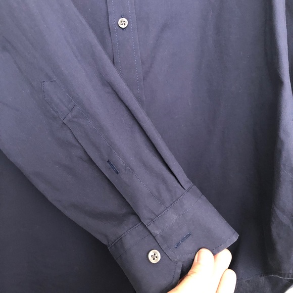 BLACK BROWN 1826 navy dress shirt - Picture 3 of 8